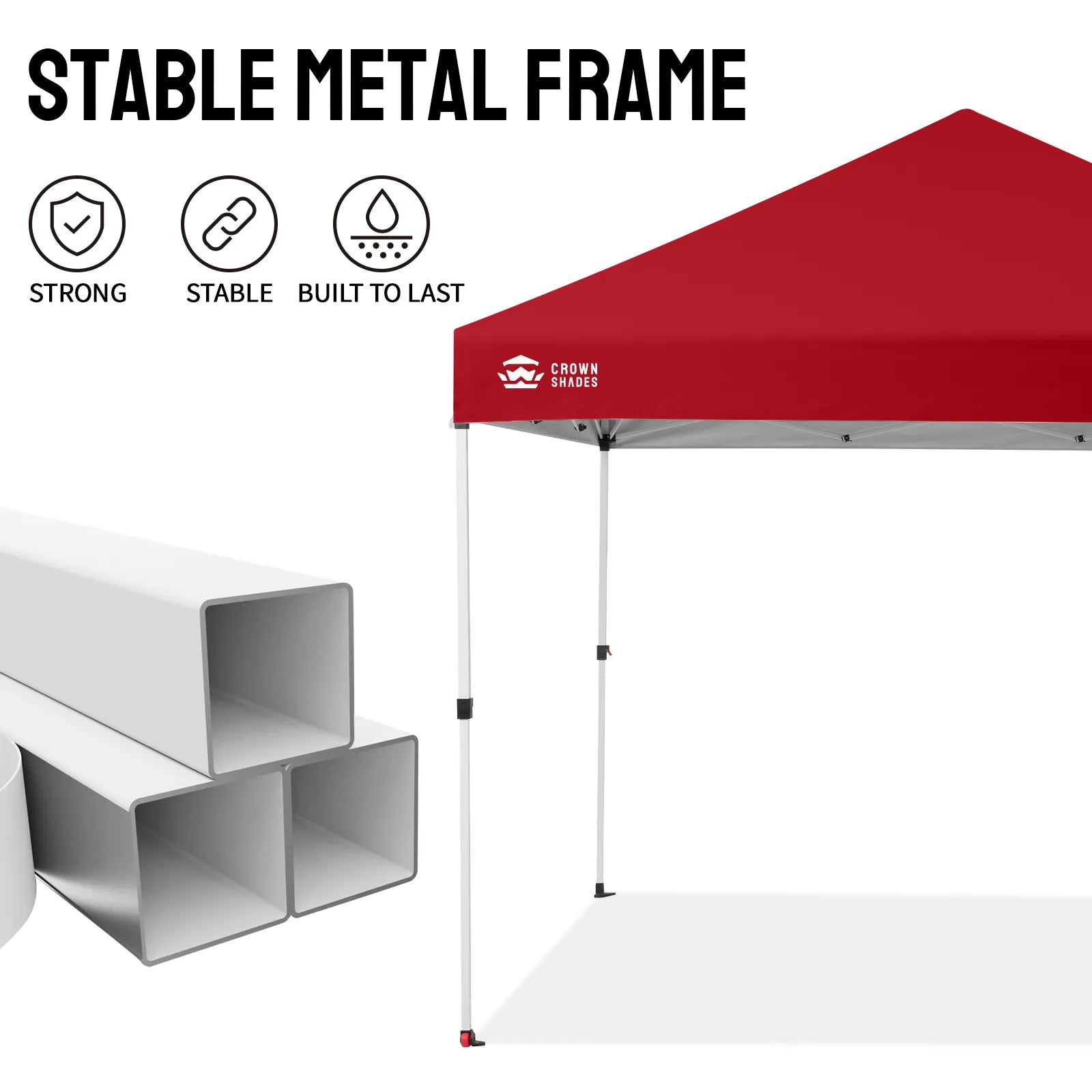 Crown Pro-Duty Carpa 10' x 10' | Suite Empresarial con Pared Completa
