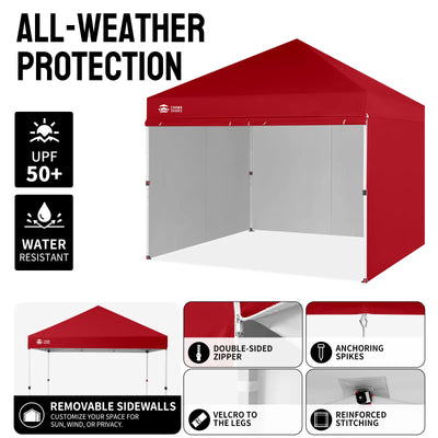 Crown Pro-Duty Carpa 10' x 10' | Suite Empresarial con Pared Completa
