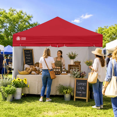 Crown Pro-Duty Carpa 10' x 10' | Suite Empresarial con Pared Completa