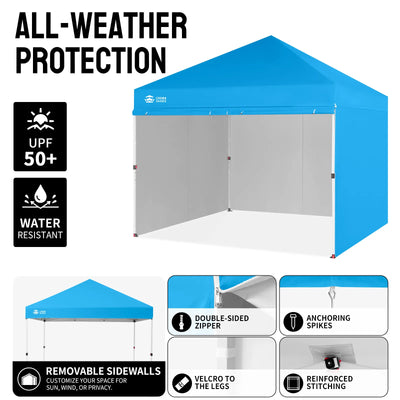 Crown Pro-Duty Carpa 10' x 10' | Suite Empresarial con Pared Completa