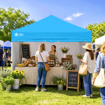 Crown Pro-Duty Carpa 10' x 10' | Suite Empresarial con Pared Completa
