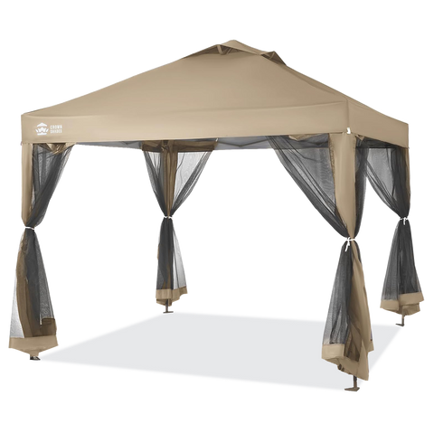 10x10 Pop Up Gazebo Canopy - Mesh Walls