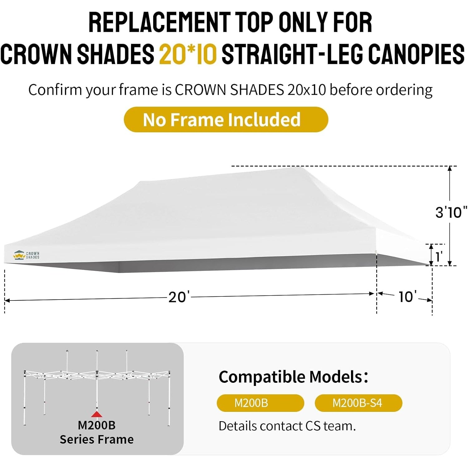 Copertura di ricambio per gazebo 10x20