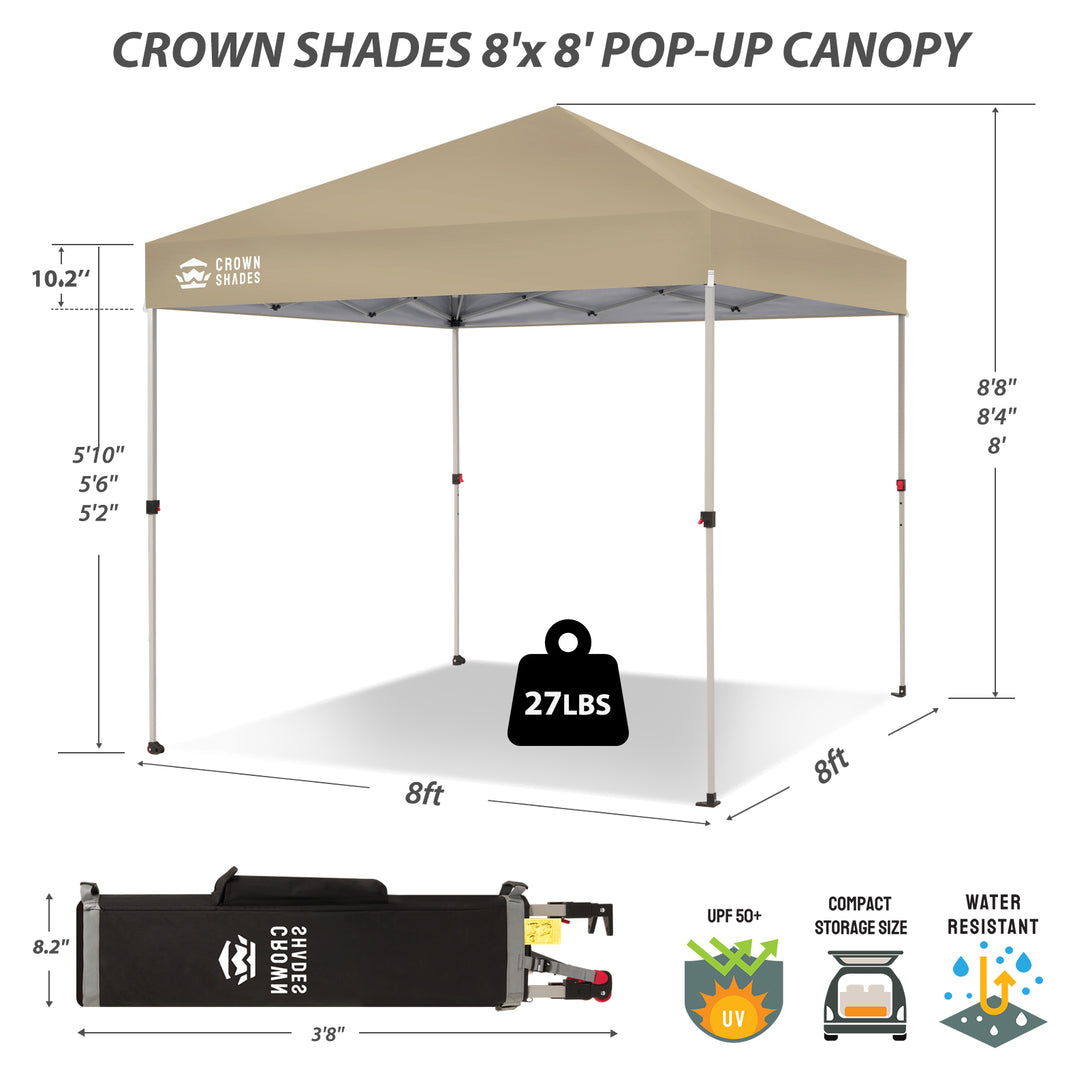 8x8 Pop Up Canopy & One-Push Centerlok™