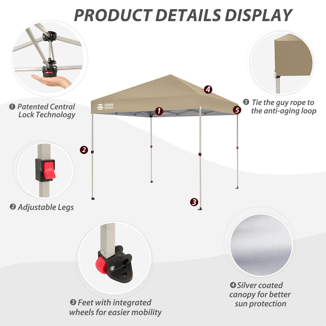 8x8 Pop Up Canopy & One-Push Centerlok™