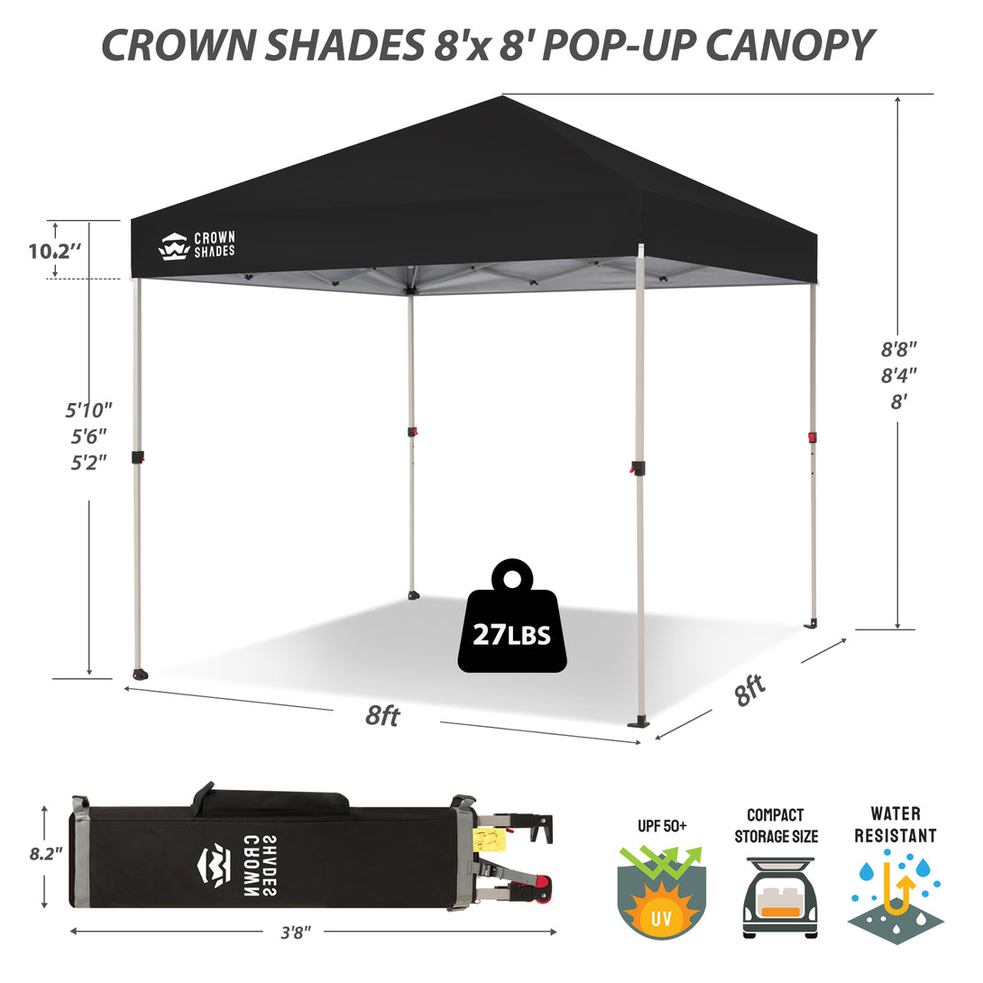 8x8 Pop Up Canopy & One-Push Centerlok™