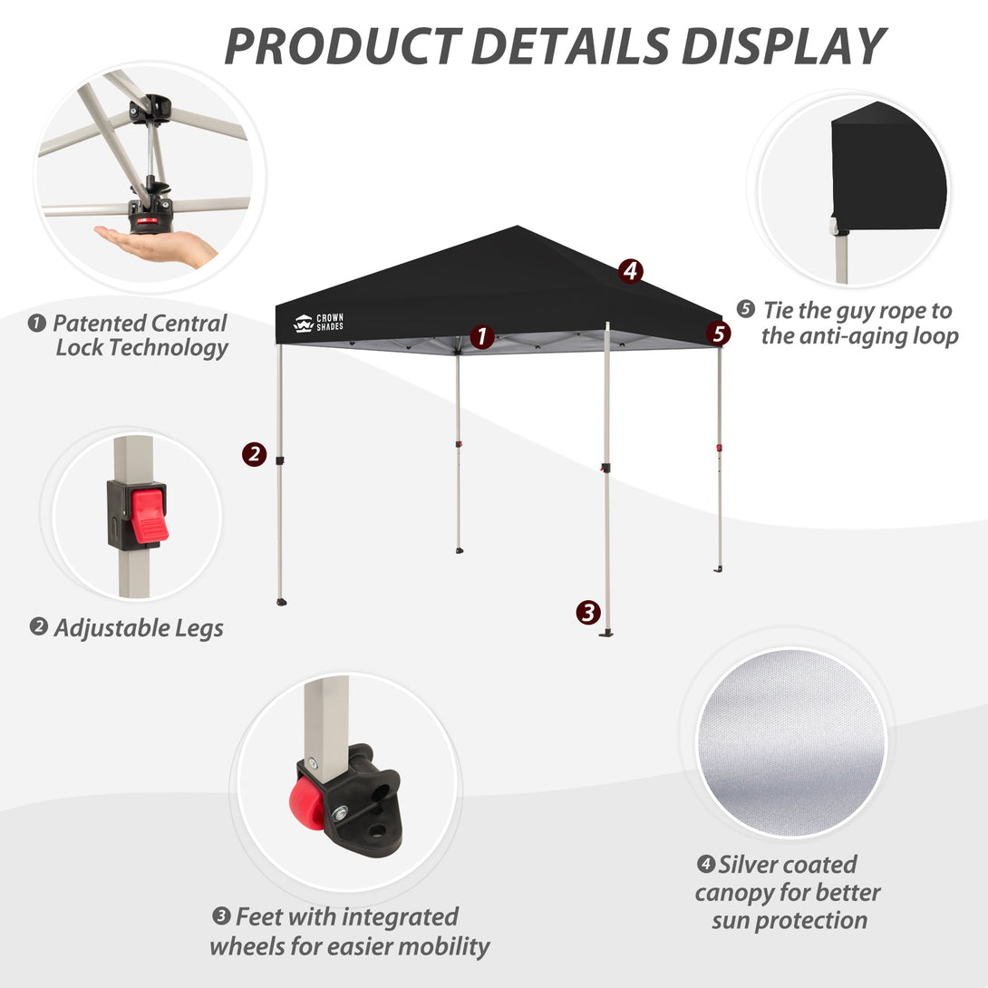 8x8 Pop Up Canopy & One-Push Centerlok™