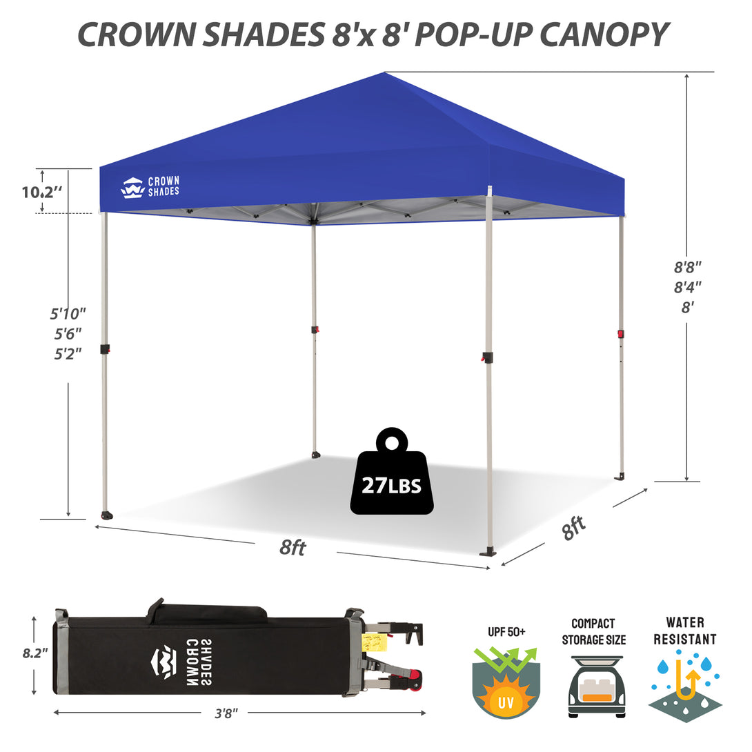8x8 Pop Up Canopy & One-Push Centerlok™