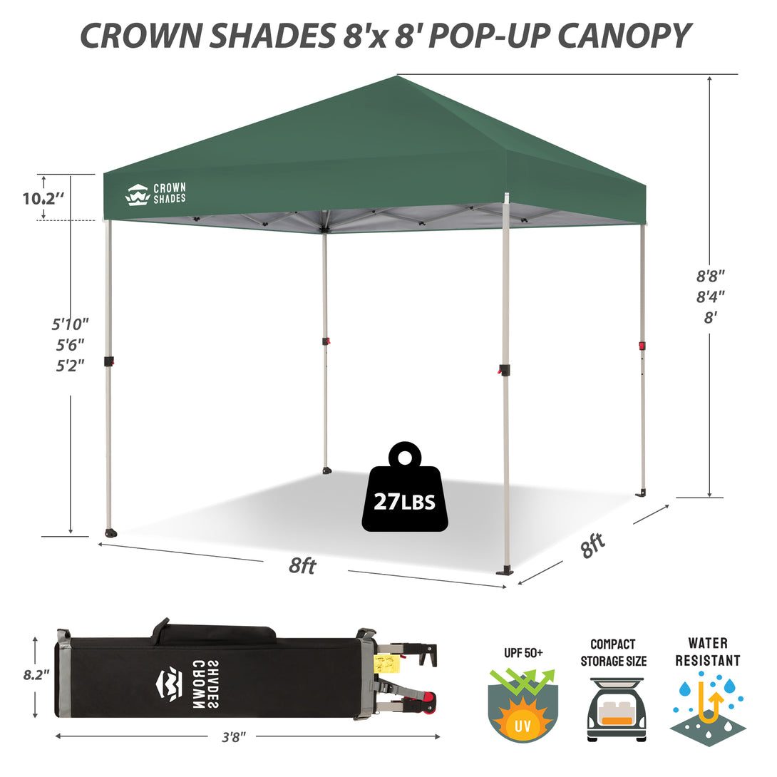 8x8 Pop Up Canopy & One-Push Centerlok™