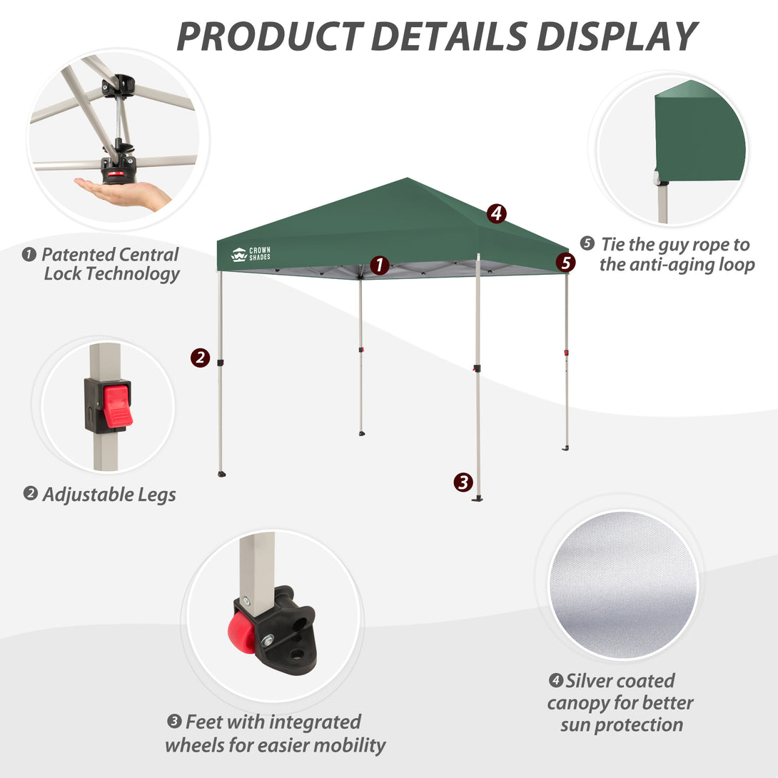 8x8 Pop Up Canopy & One-Push Centerlok™