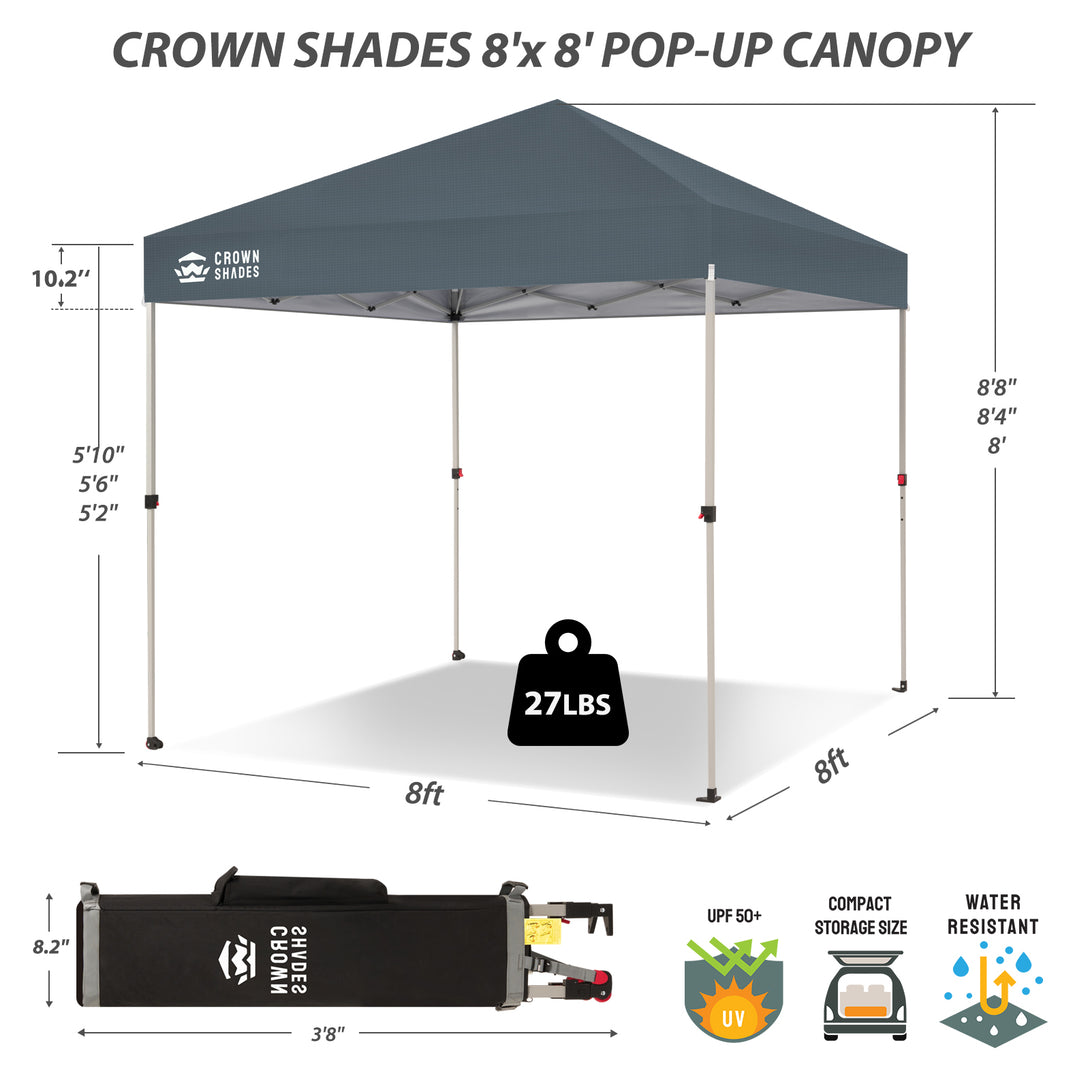 8x8 Pop Up Canopy & One-Push Centerlok™