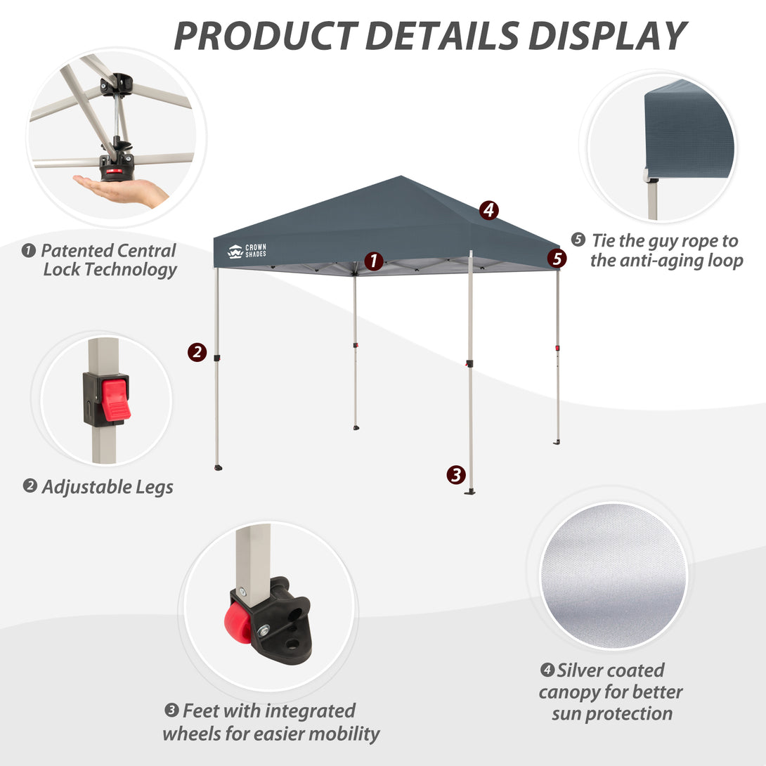 8x8 Pop Up Canopy & One-Push Centerlok™