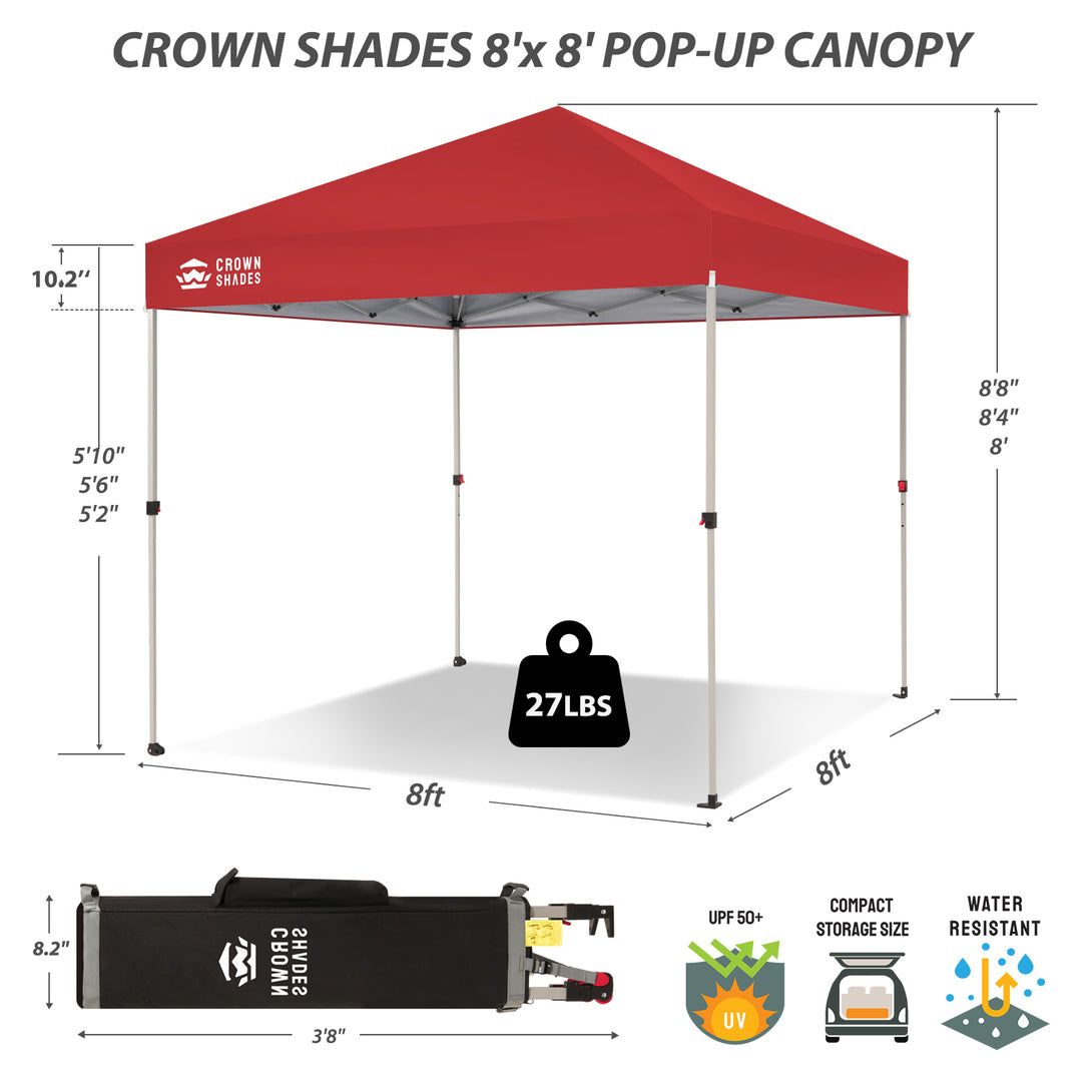 8x8 Pop Up Canopy & One-Push Centerlok™