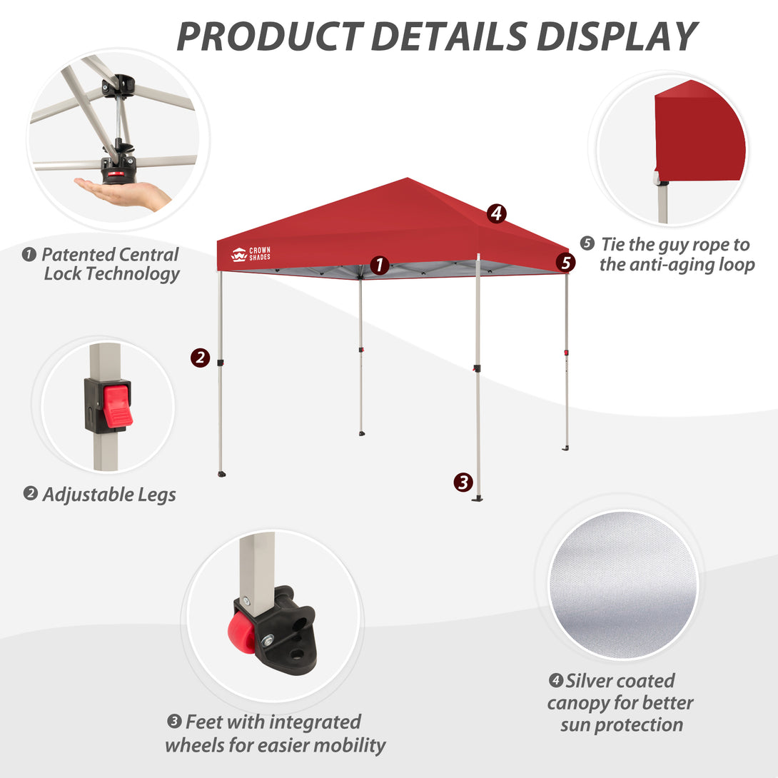 8x8 Pop Up Canopy & One-Push Centerlok™