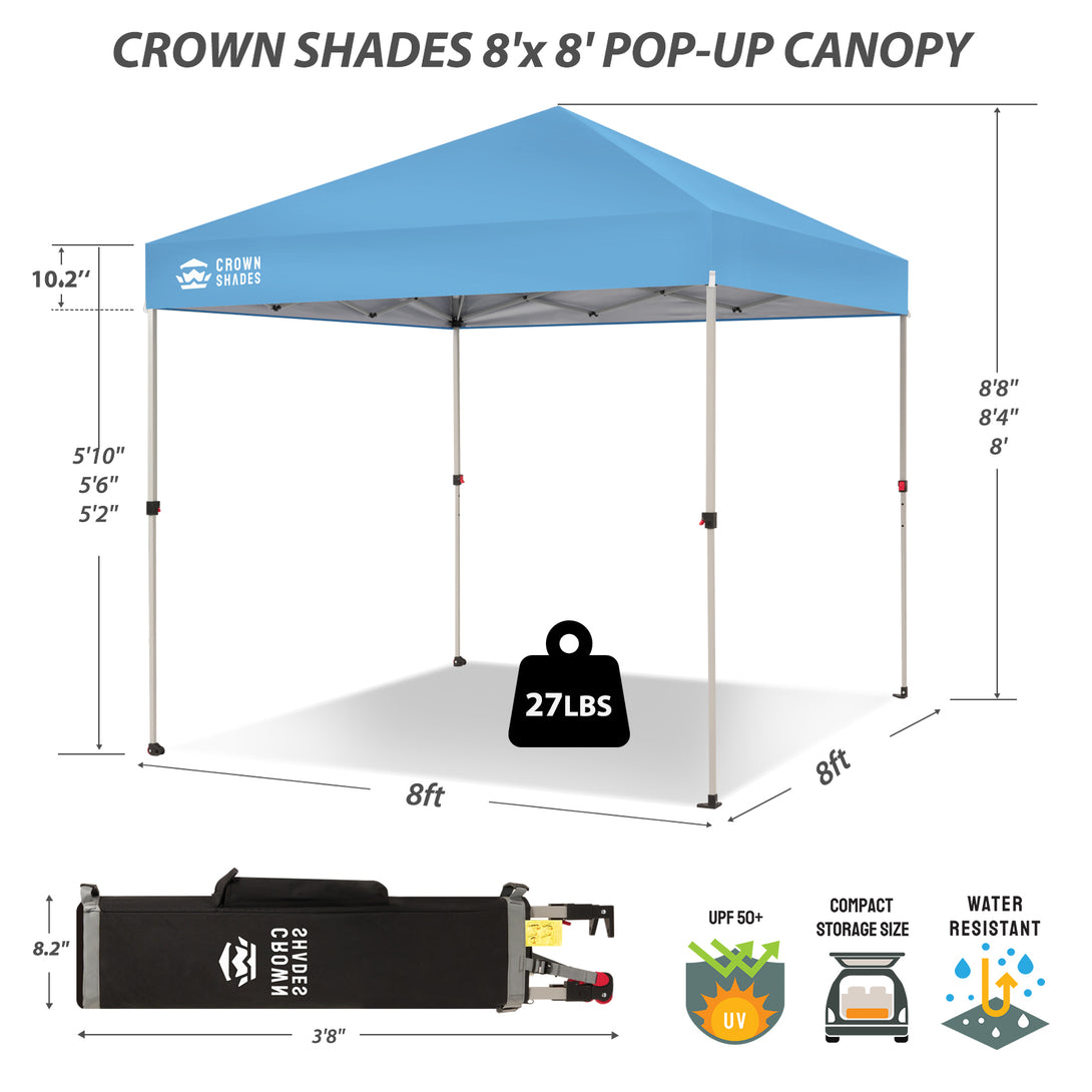 8x8 Pop Up Canopy & One-Push Centerlok™