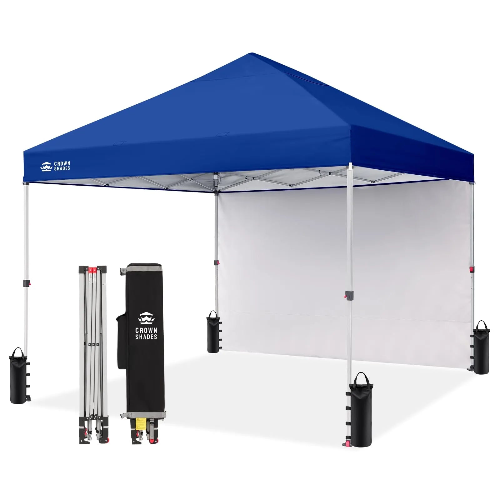 One-Push Lite 8' x 8' Canopy | 1 Sidewall – Crown Shades - Royally