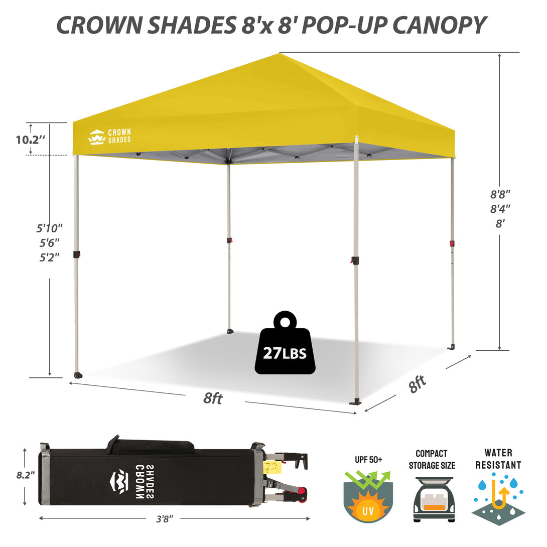 8x8 Pop Up Canopy & One-Push Centerlok™