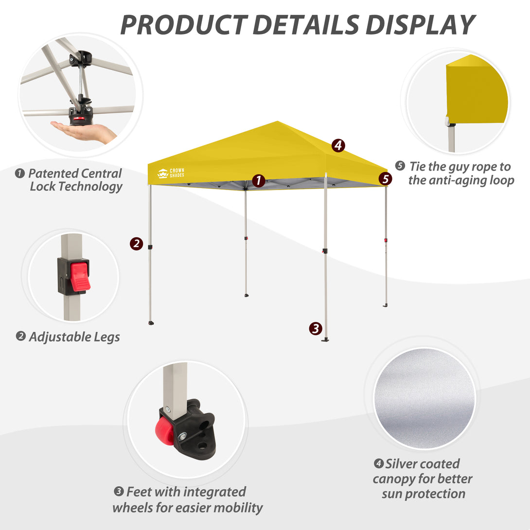 8x8 Pop Up Canopy & One-Push Centerlok™