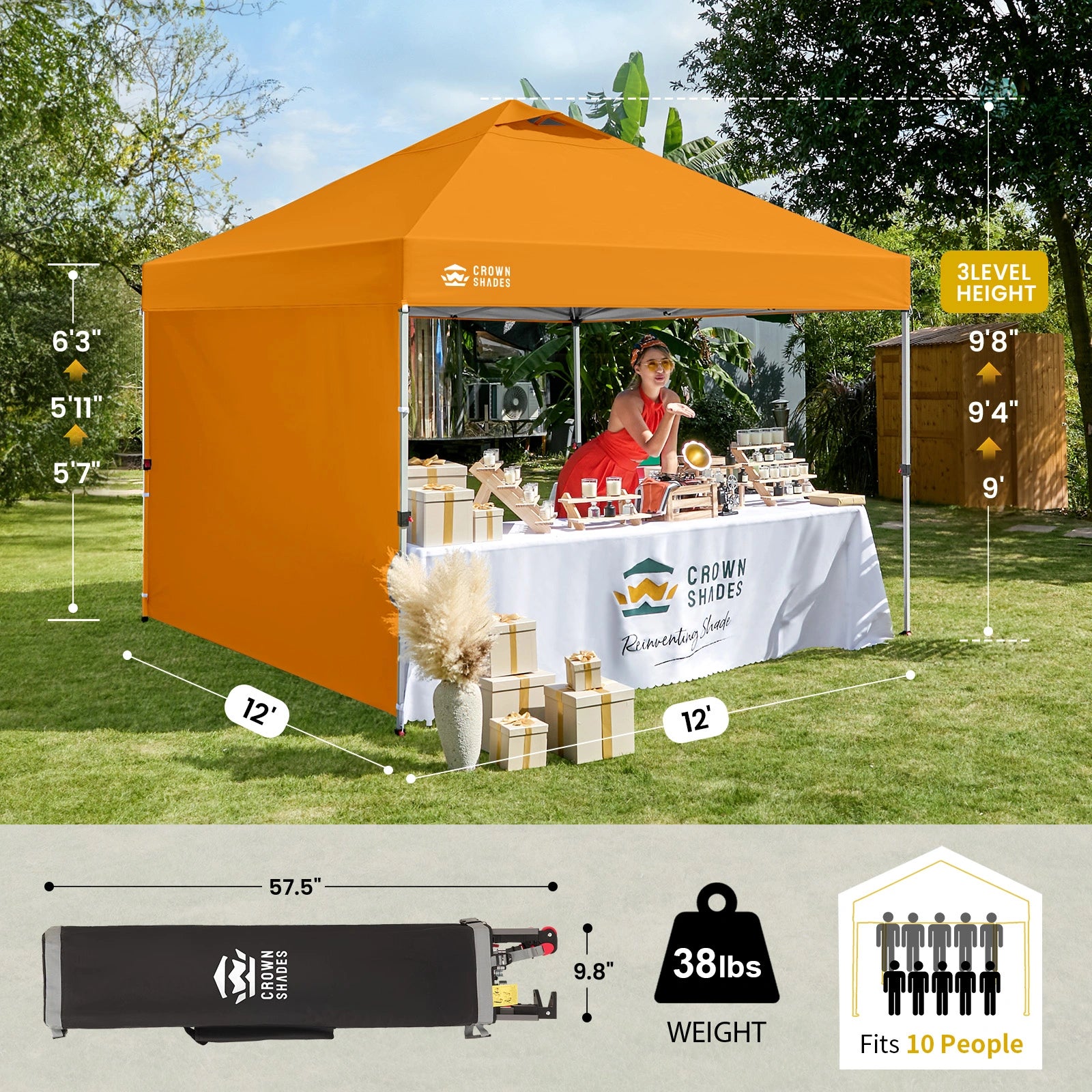 CenterLOK® 10' x 10' Canopy | 1 Sidewall