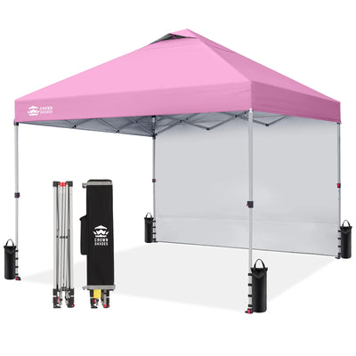 pink zelt 10x10 Pop-Up-Zelt – Sofortaufbau mit Seitenwand | CROWN SHADES – Crown Shades