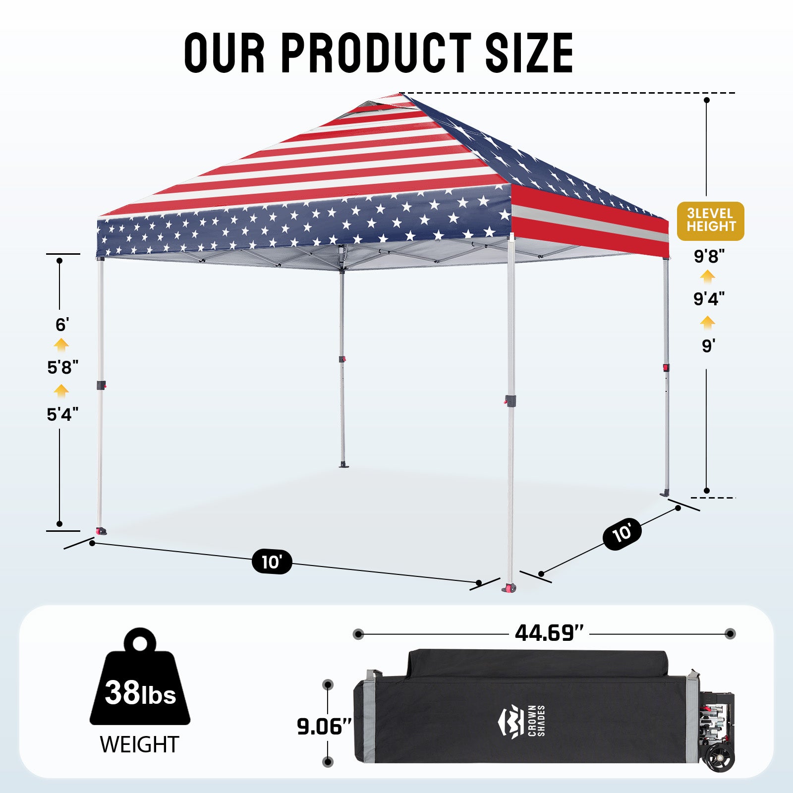 CenterLOK® Tonnelle 10' x 10' à ouverture en un geste