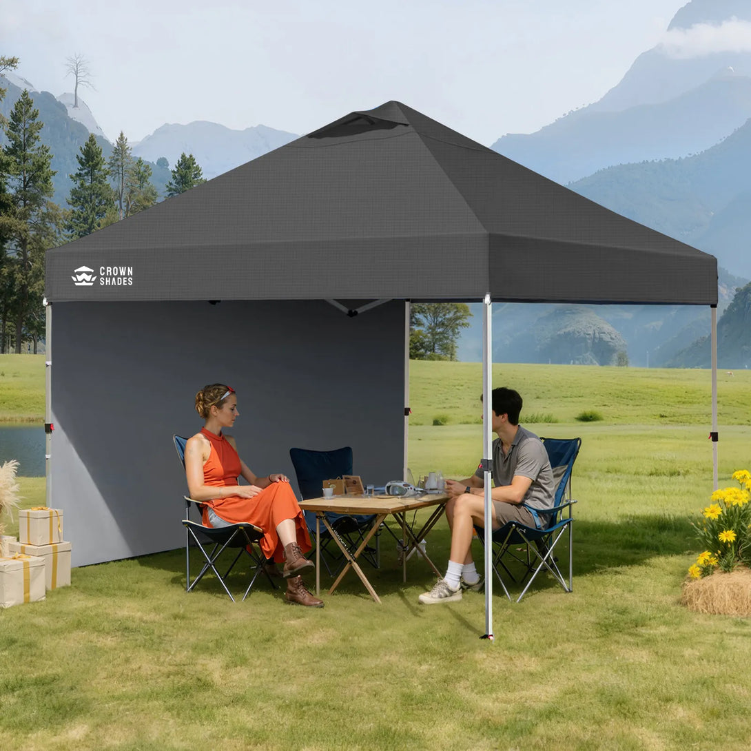 CROWN SHADES 12'x12' Pop Up Canopy with 1 Sidewall – Crown Shades ...