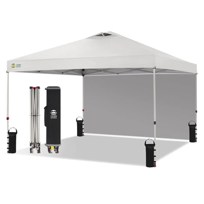 roller pop up zelt CROWN SHADES 12'x12' Pop-Up-Vordach mit 1 Seitenwand – Crown Shades
