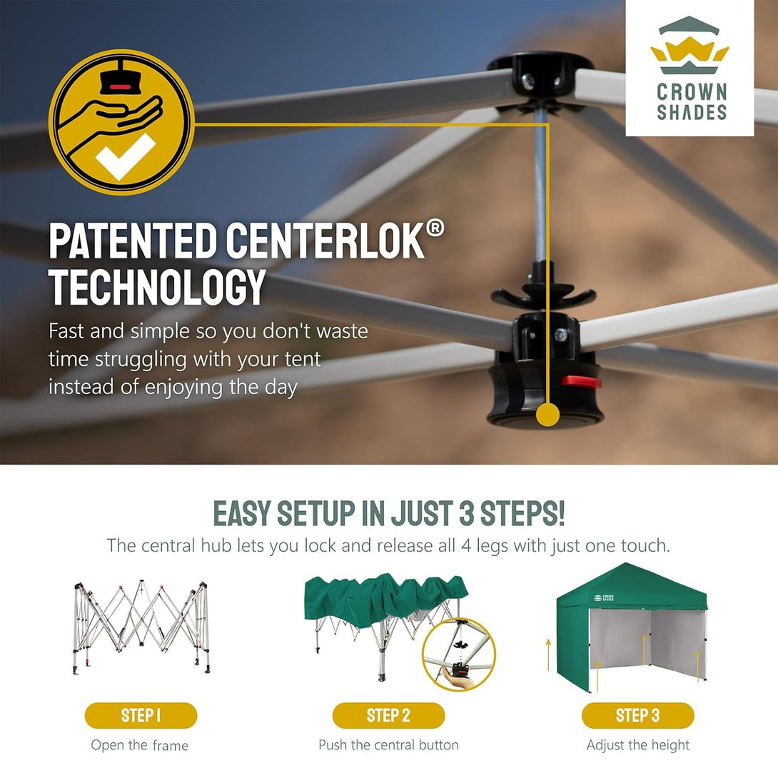 10x10 Commercial CenterLOK™-Überdachung und 4 Seitenwände