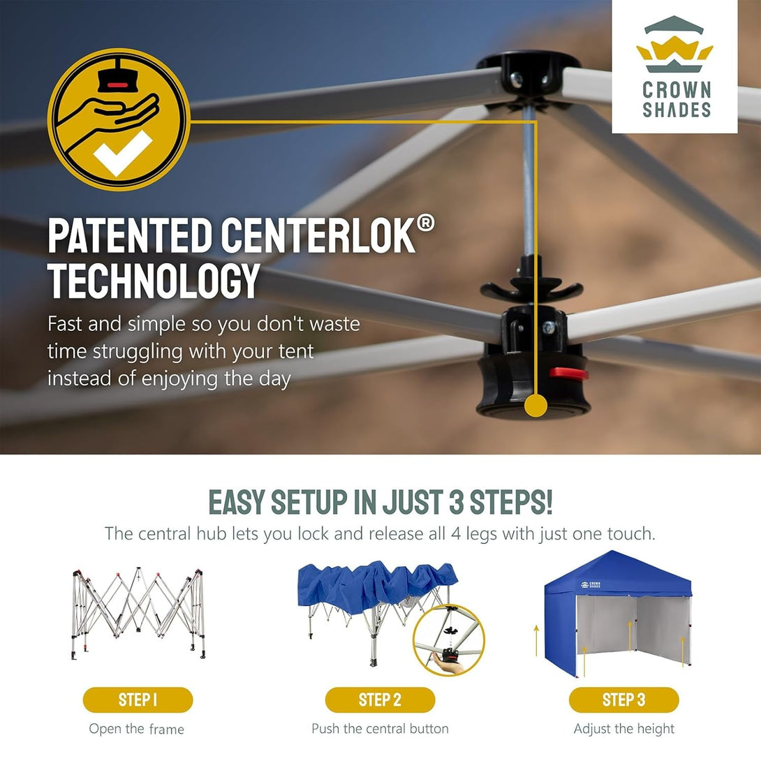10x10 Commercial CenterLOK™-Überdachung und 4 Seitenwände