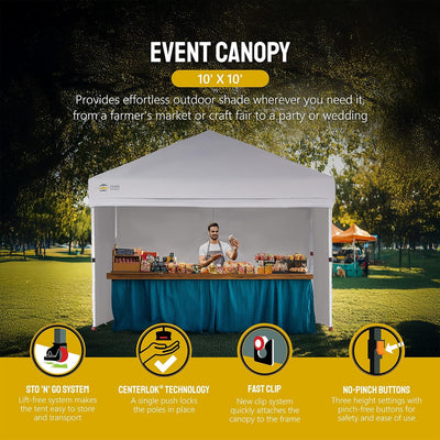 tent ads 10x10 Commercial CenterLOK Canopy & 4 Sidewalls