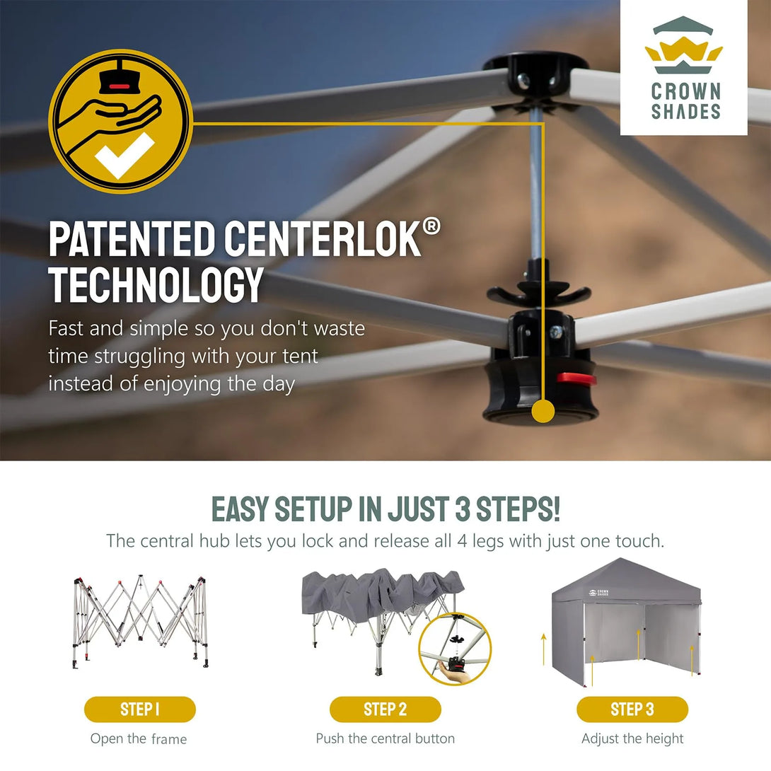 10x10 Commercial CenterLOK® Canopy & 4 Sidewalls