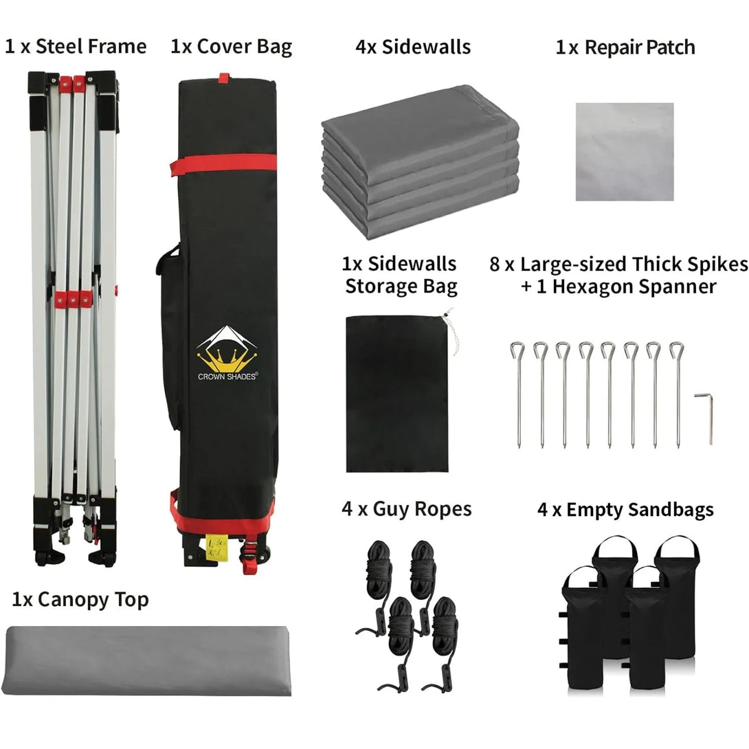 10x10 Commercial CenterLOK® Canopy & 4 Sidewalls