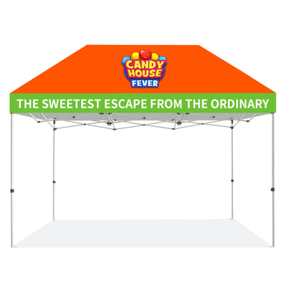 CROWN SHADES [M150A-CU] Carpa personalizada 15x10 – Juego completo con estructura y toldo