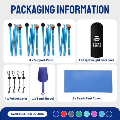 Feather-Lift Tente de plage pop-up | Abri anti-UV 50+ instantané