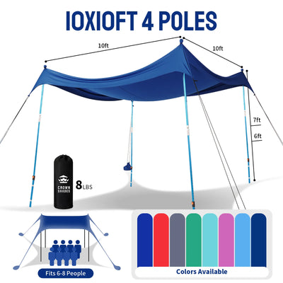 Feather-Lift Tente de plage pop-up | Abri anti-UV 50+ instantané