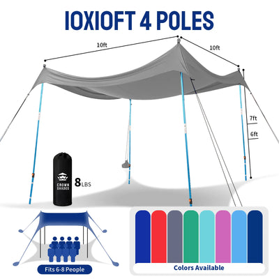 Feather-Lift Tente de plage pop-up | Abri anti-UV 50+ instantané