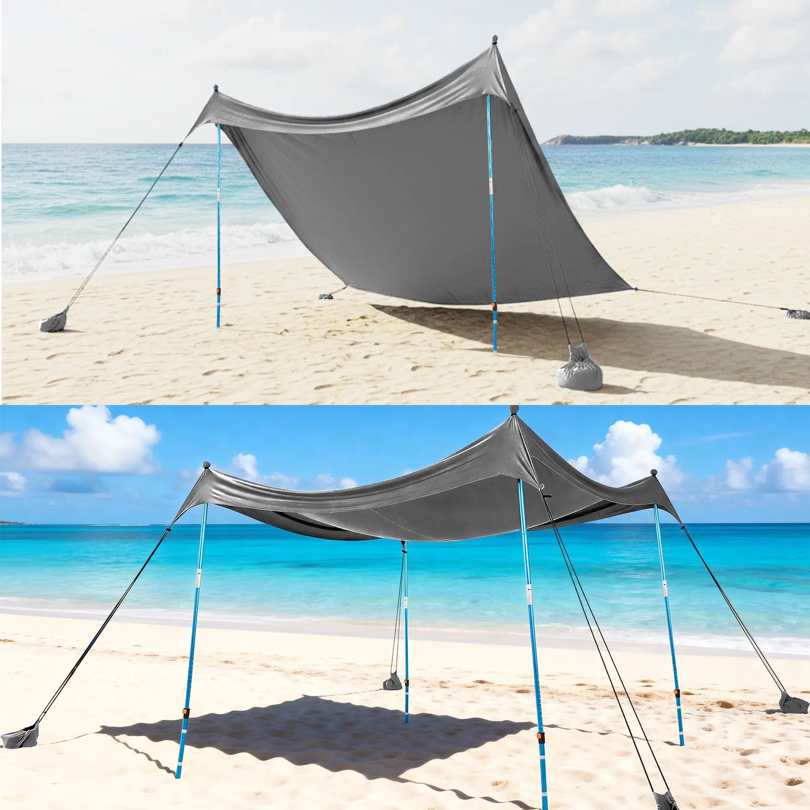 Feather-Lift Tente de plage pop-up | Abri anti-UV 50+ instantané