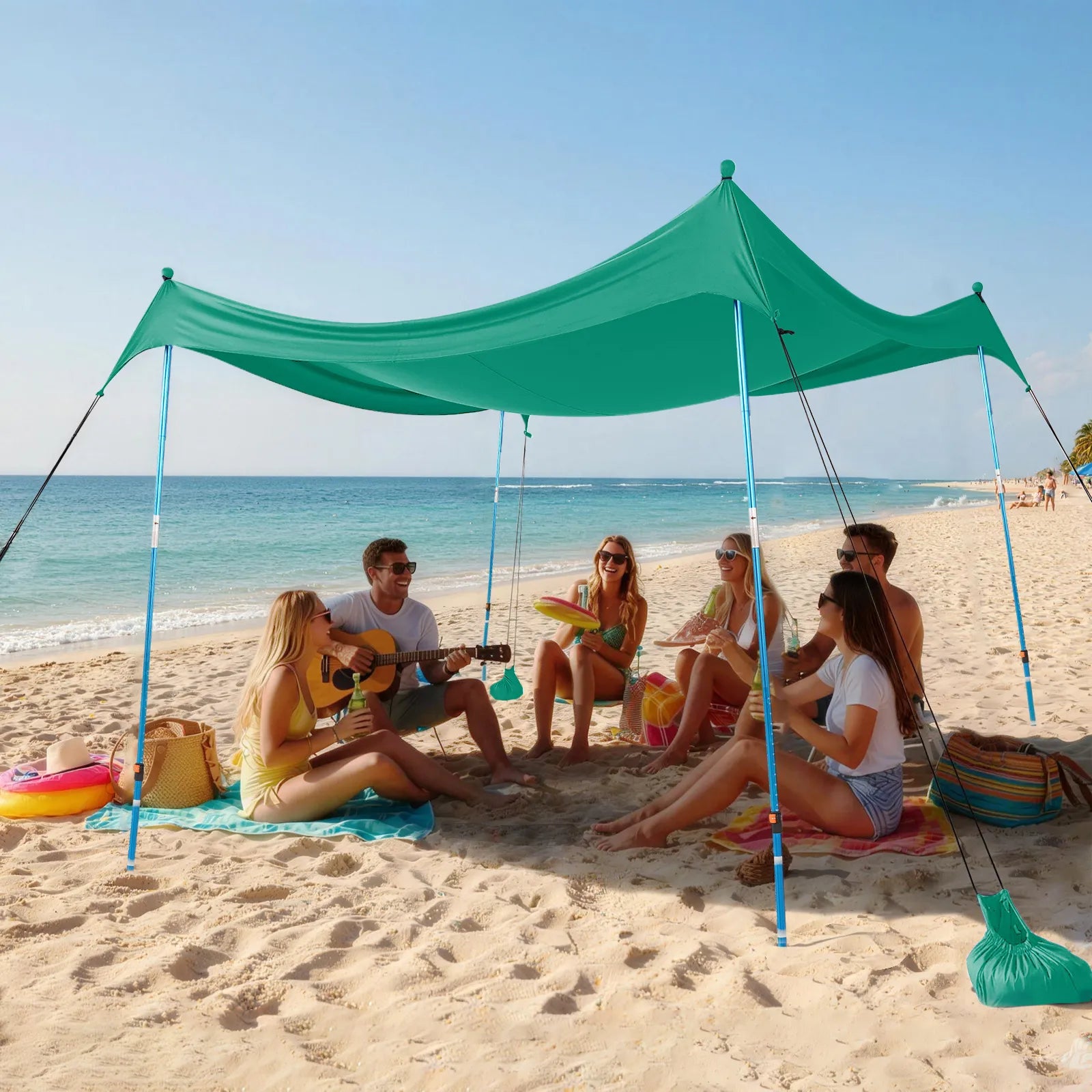 Feather-Lift Tente de plage pop-up | Abri anti-UV 50+ instantané