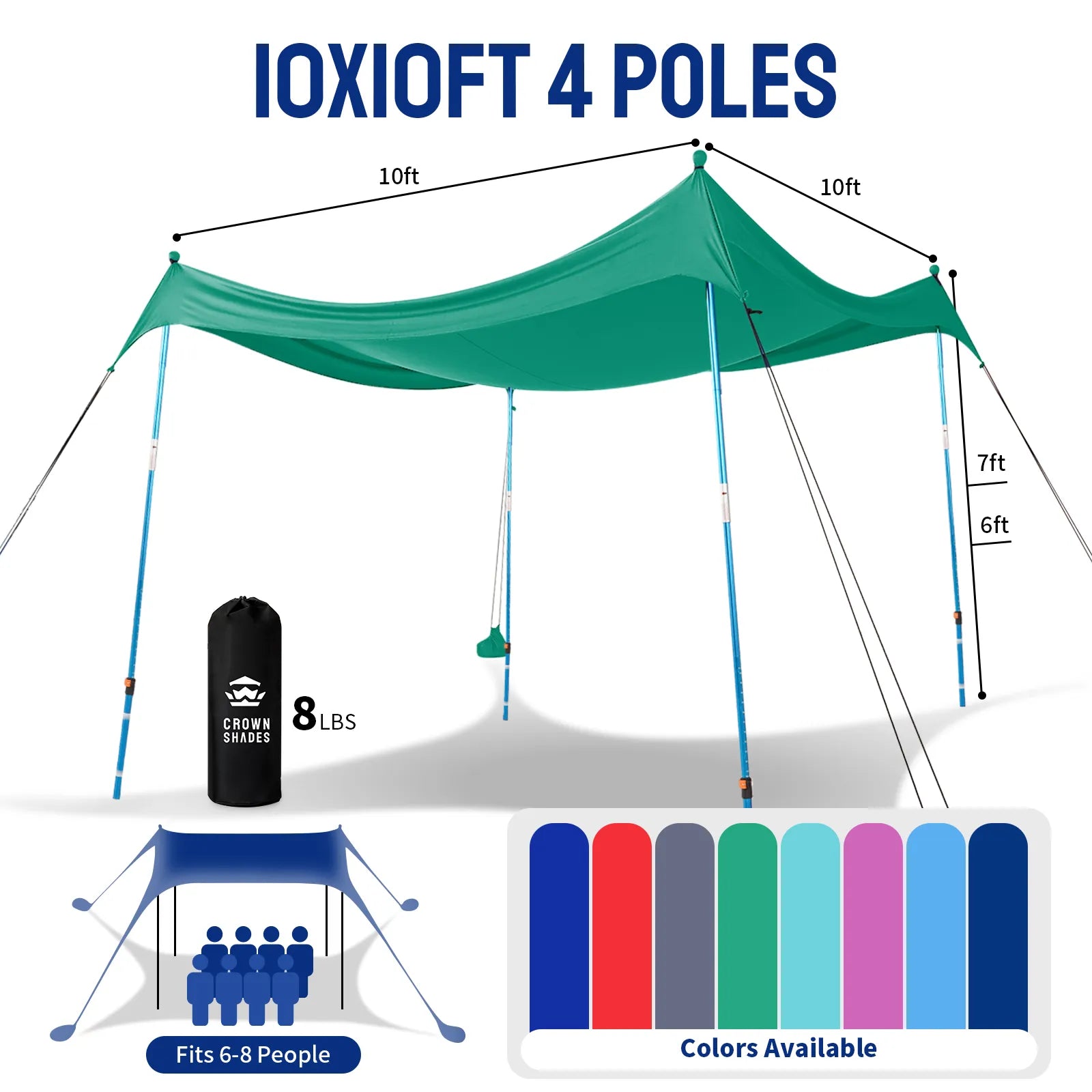 Feather-Lift Tente de plage pop-up | Abri anti-UV 50+ instantané