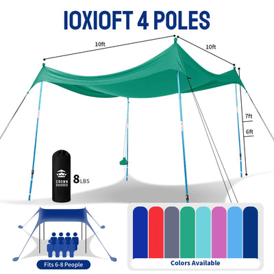 Feather-Lift Tente de plage pop-up | Abri anti-UV 50+ instantané