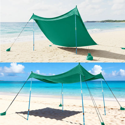Feather-Lift Pop-Up Beach Tent | Instant UPF 50+ Sun Shelter – Crown Shades