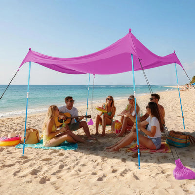 Feather-Lift Pop-Up Beach Tent | Instant UPF 50+ Sun Shelter – Crown Shades