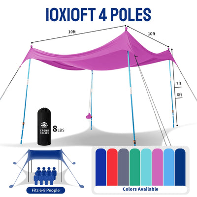 Feather-Lift Tente de plage pop-up | Abri anti-UV 50+ instantané