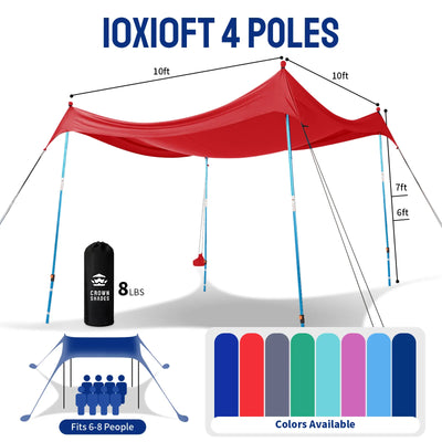 Feather-Lift Tente de plage pop-up | Abri anti-UV 50+ instantané