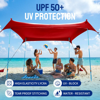 Feather-Lift Tente de plage pop-up | Abri anti-UV 50+ instantané
