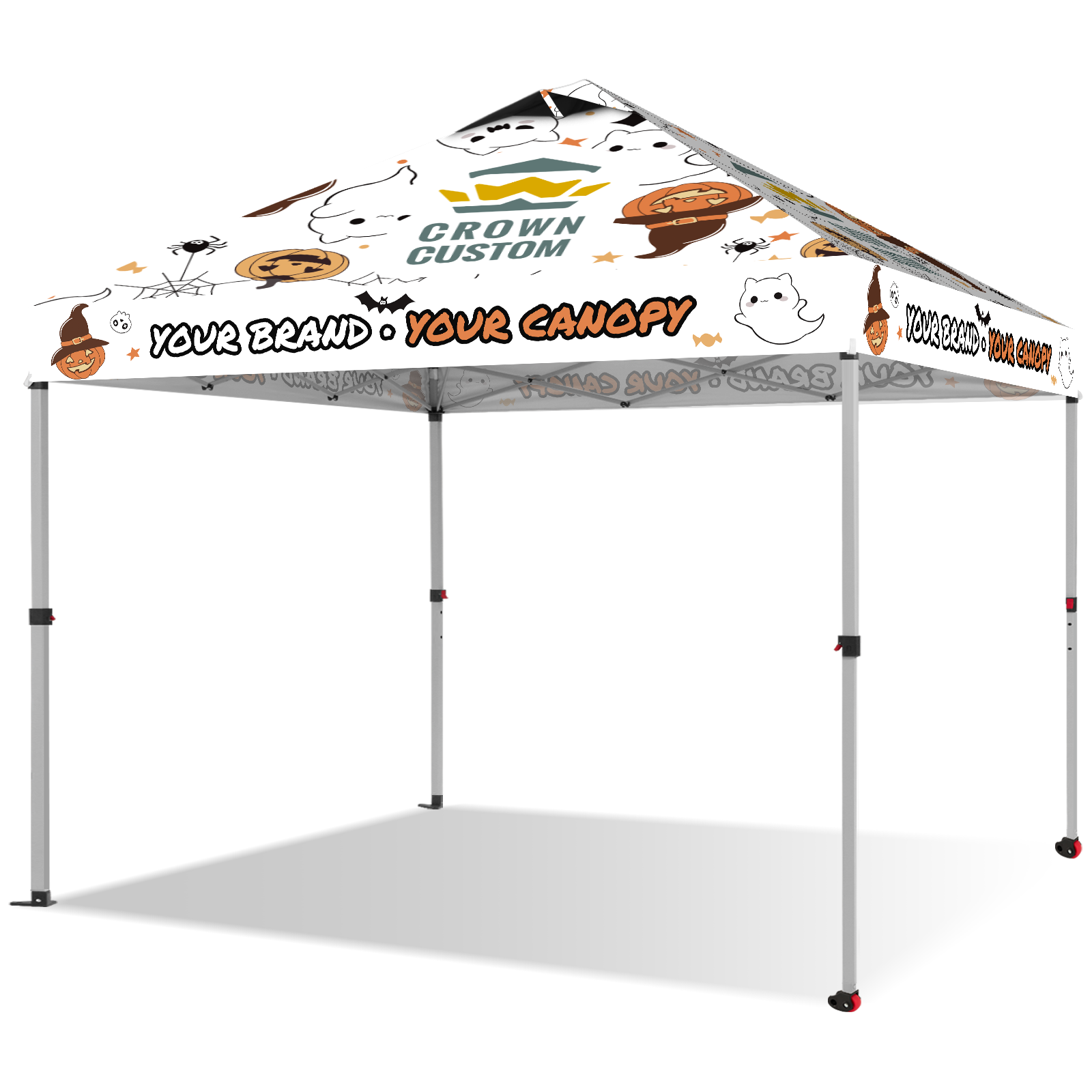 Custom 10x10 Pop Up Canopy para Decoraciones y Eventos de Halloween