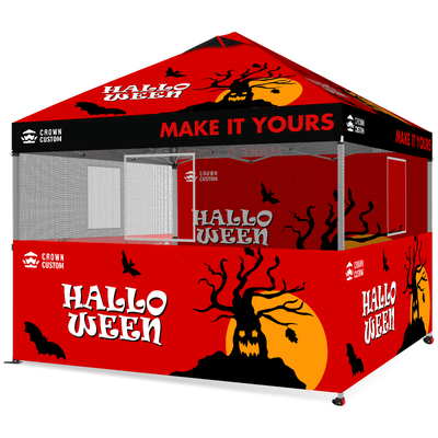 Custom 10x10 Pop Up Canopy para Decoraciones y Eventos de Halloween