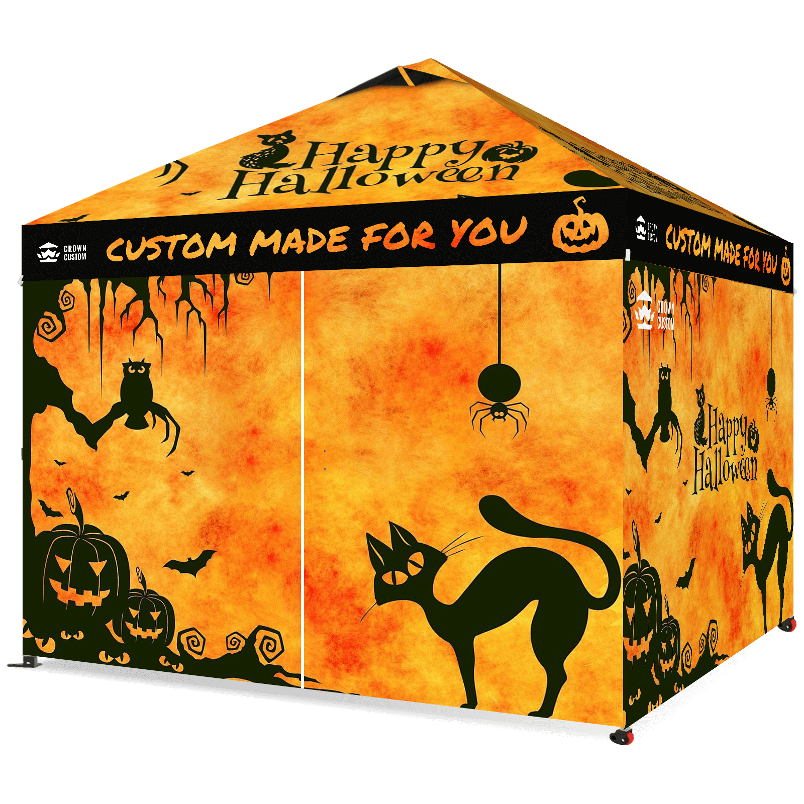 Custom 10x10 Pop Up Canopy para Decoraciones y Eventos de Halloween