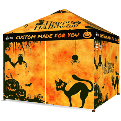 Custom 10x10 Pop Up Canopy para Decoraciones y Eventos de Halloween