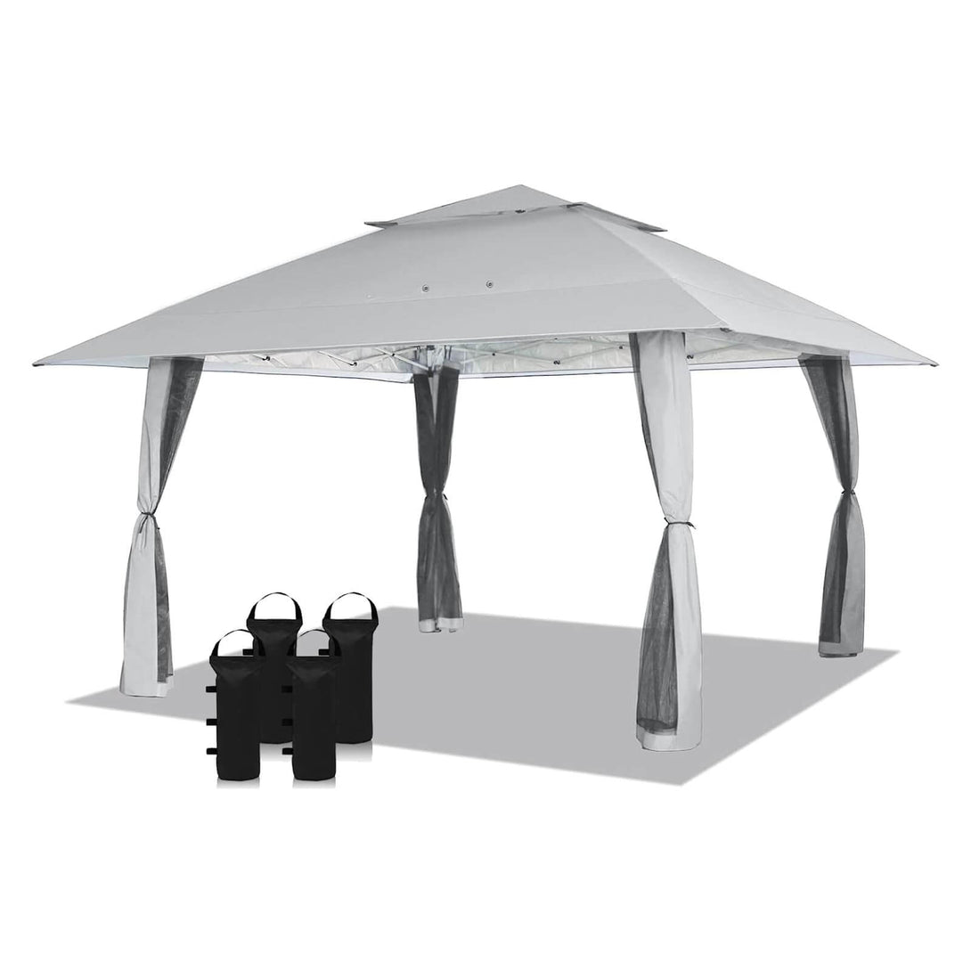 13X13 Outdoor Pop Up Gazebo Patented Center Lock Quick Setup  Instant Canopy Tent with Mosquito Nettings